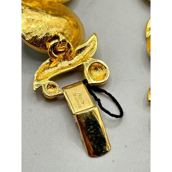 Napier 1990 Bracelet Book Piece Gold Plated Swarovski Crystals Hollywood Series - Picture 6 of 8